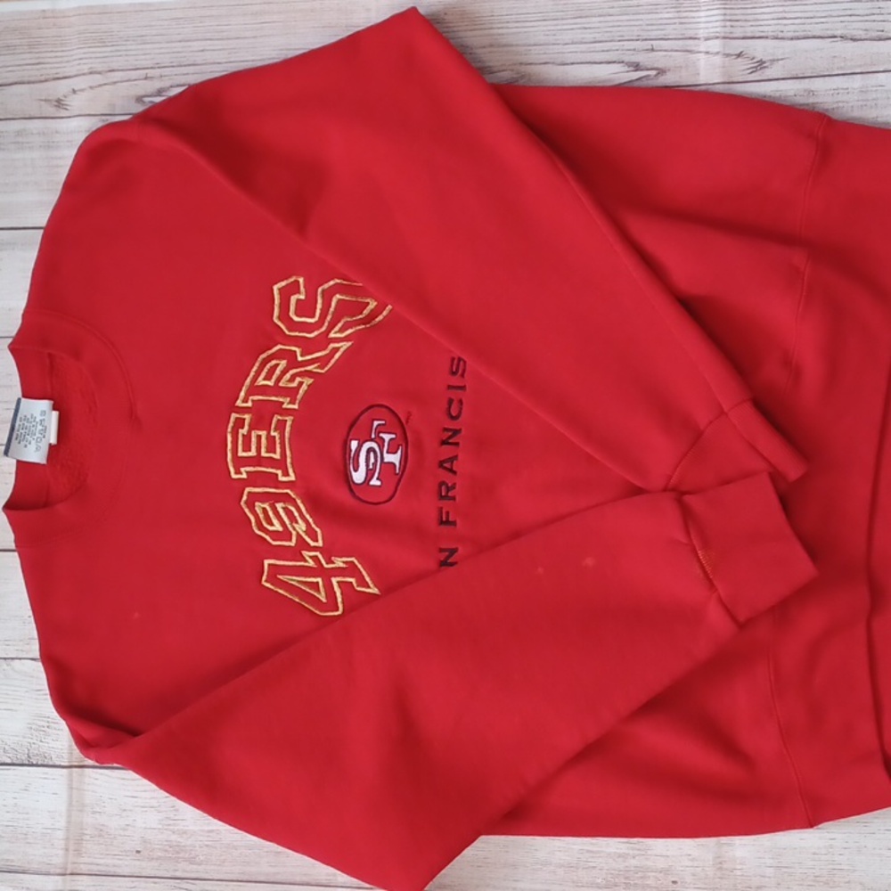 Vintage SF 49ers Crew Neck Sweatshirt. Red. XL.